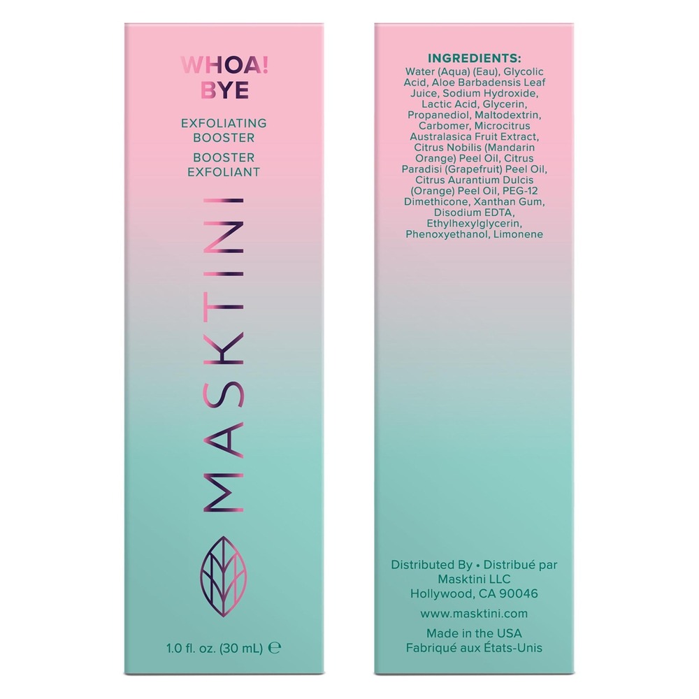 MASKTINI Whoa Bye Exfoliating Booster Face Serum‎ 10 fl oz 30 ml